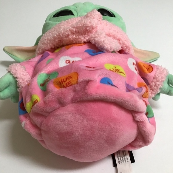 Star Wars Mandalorian Grogu Valentine Hearts Disney Plush 9" Baby Yoda Mattel - Picture 7 of 15
